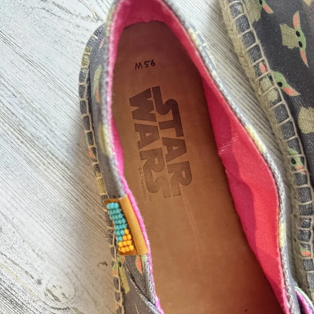 Star Wars Grogu Baby Yoda‎ Women's Espadrilles Ubuntu Slip-On Shoes Size 9.5W